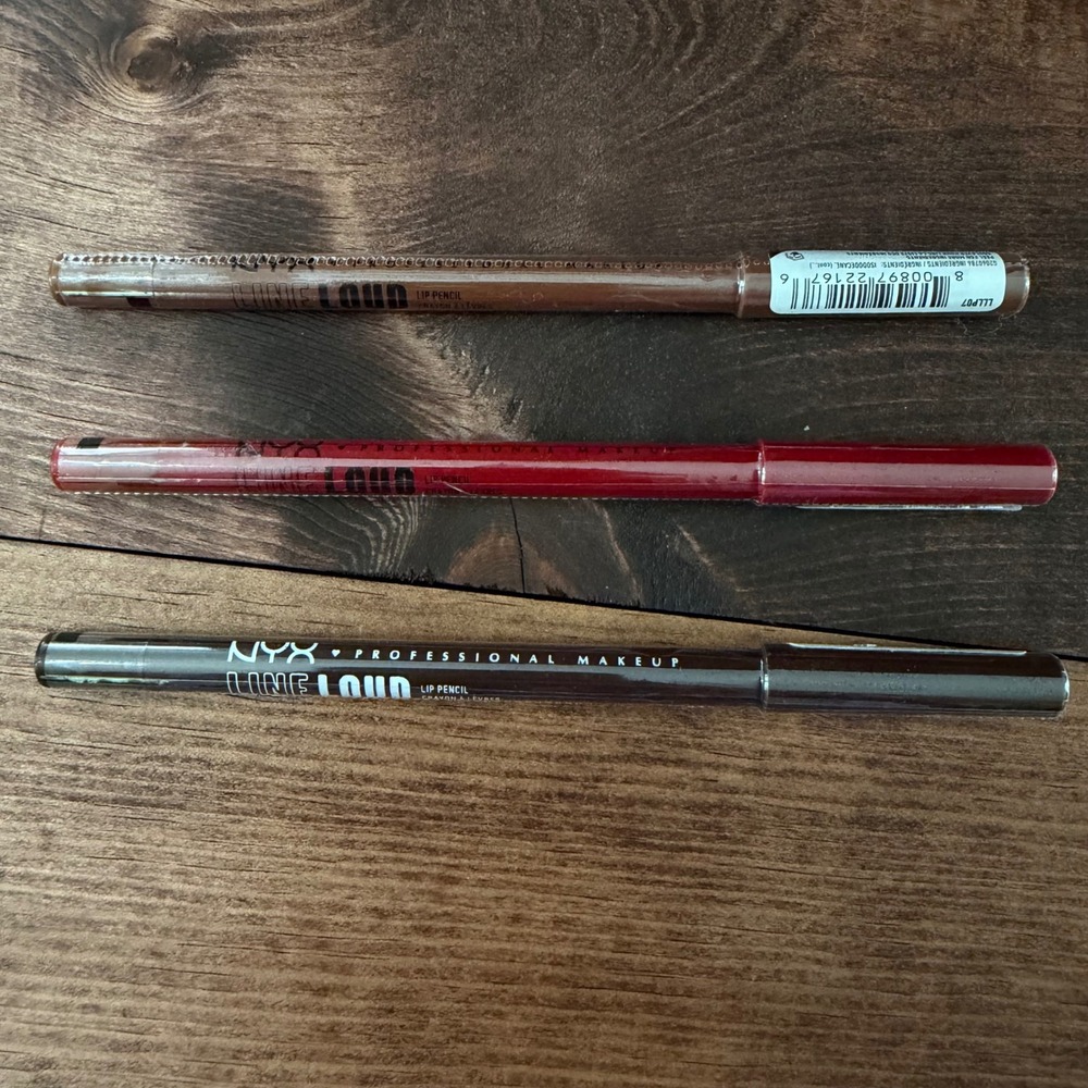 NYX Line Loud Lip Liner Trio Rebel Kind LLLP17 LLLP12 LLLP07 Brown Red New